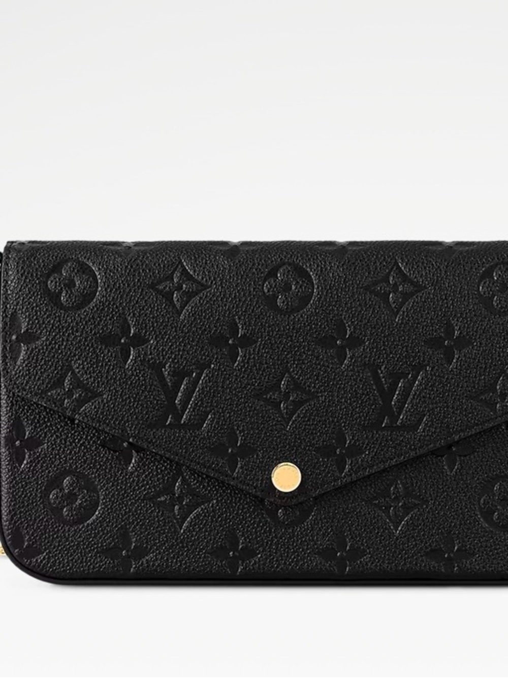 Black Monogram Envelope Wallet